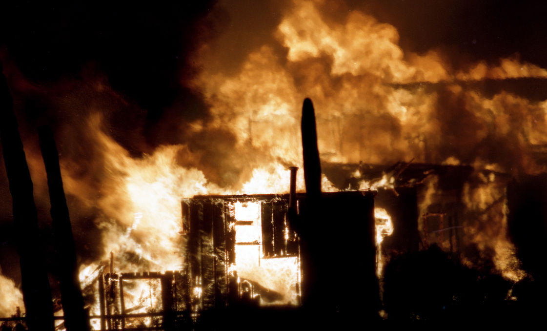 Fire at Old Tucson